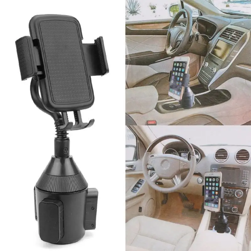 Universal Adjustable Gooseneck Cup Holder Cradle Car Mount For Phone iPhone LG