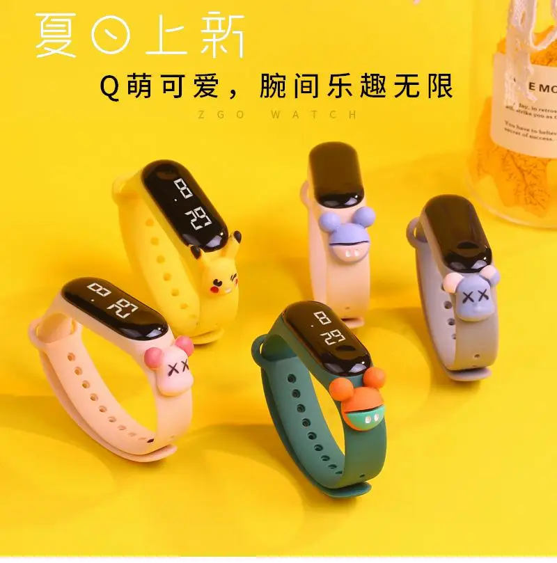 Cartoon Sport Causal Touch Screen Waterproof M3 Bracelet Watch Cute Doll Animal Head Children Kids Digital Wirst Watches | Наручные часы