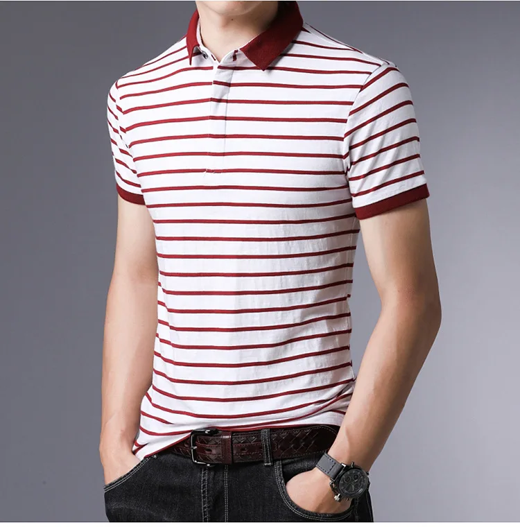 Полосатая футболка с коротким рукавом, Мужская футболка, летний топ, Camisetas Hombre, Мужская облегающая хлопковая футболка размера плюс M-5XL