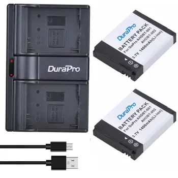 

2pc 3.7V AHDBT-001 AHDBT-002 AHDBT 001 Li-ion Battery + USB Dual Charger for GoPro Hero 1 2 Go pro Hero 1 2 1080p 960 NIB Camera