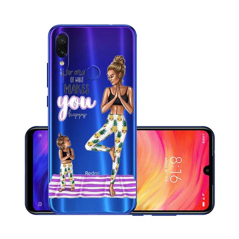 Чехол Super Mom baby girl для Xiao mi Red mi Note 8 Pro, мягкий силиконовый прозрачный чехол для Xio mi Red mi 7 7A 6 mi 9T note 7 6 - Цвет: W110