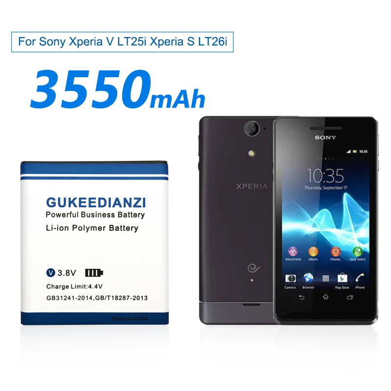Сменный аккумулятор GUKEEDIANZI для SONY Xperia S LT25i V LT26i AB 0400 BA800 оригинальный телефона 3550