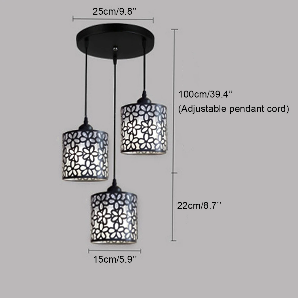 Современные скандинавские подвесные светильники железные выдалбливают люстра подвесной светильник украшение дома для столовой спальни магазин бар
