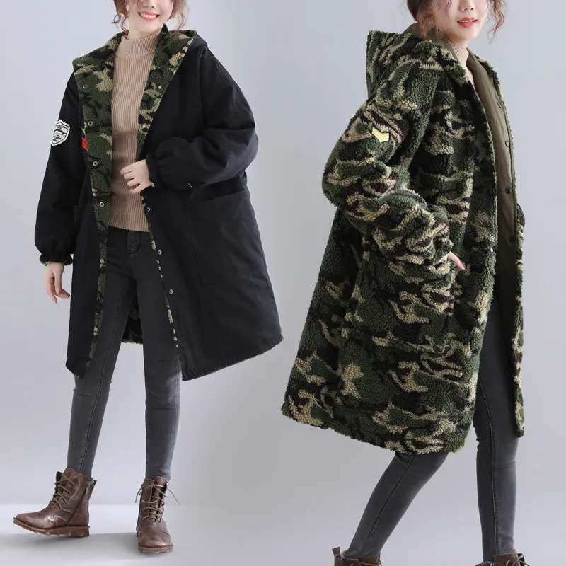 

Good to House Large Size Dress Literature And Art Cotton Linen Long Sleeve Hooded Brushed And Thick Large Size Coat And Negative