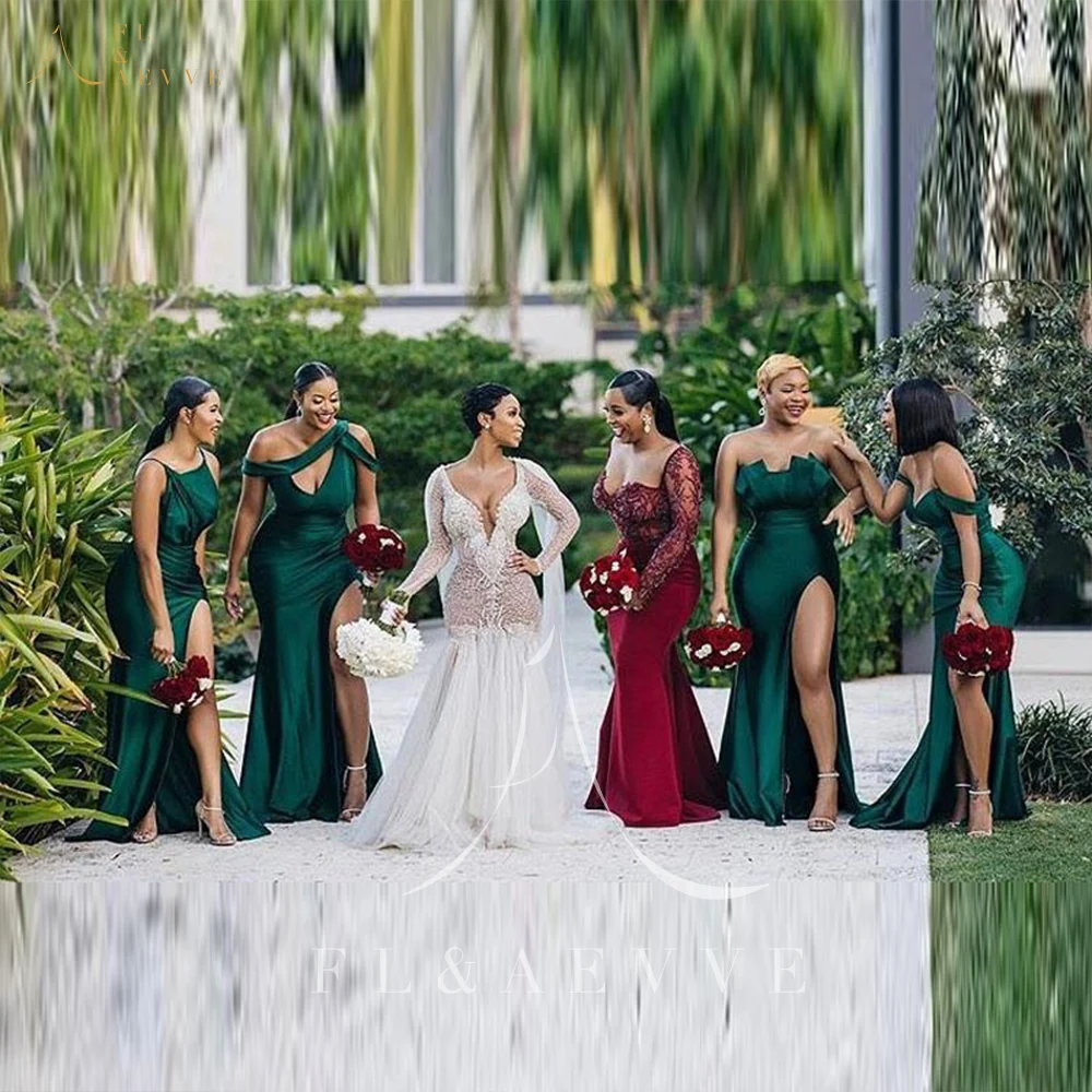 EMERALD GREEN BRIDESMAID GOWNS/DRESSES, Women's Fashion, Dresses & Sets,  Evening dresses & gowns on Carousell