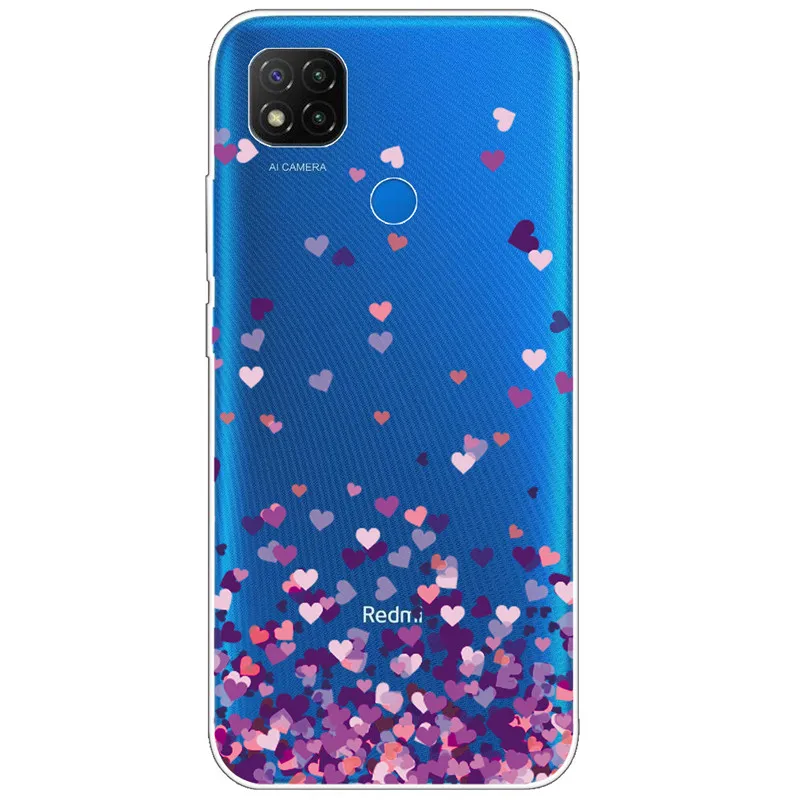 xiaomi leather case design For Xiaomi Redmi 9C NFC Case Transparent Soft Silicone Back Cover For Xiaomi Redmi9C NFC Case Clear TPU Redmi 9 C NFC 6.53'' Cat phone cases for xiaomi Cases For Xiaomi