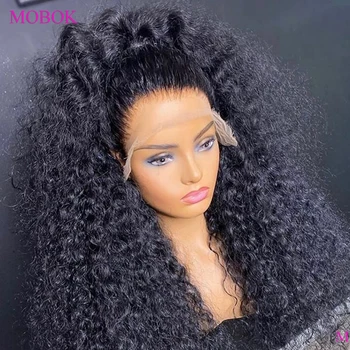 

Mobok Curly Hair Wig 360 Lace Front Wig 180% Remy Brazilian 360 Lace Wig Curly Lace Front Wig Short Curly Human Hair Wigs