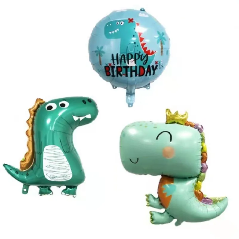 1 шт. новый динозавр мультфильм зеленый Корона динозавра воздушные шары для
