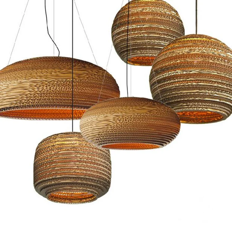 

Restaurant Bar Counter Coffee Living Room Teahouse Internet Cafe Japanese Corrugated Southeast Asianan Paper chandelier