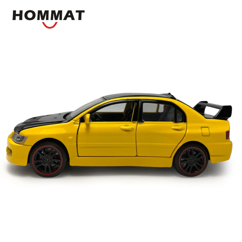 HOMMAT 1:32 Mitsubishi Lancer Evolution IX EVO черная крыша сплав металла Литые и игрушечные машинки модели автомобилей детские игрушки для мальчиков