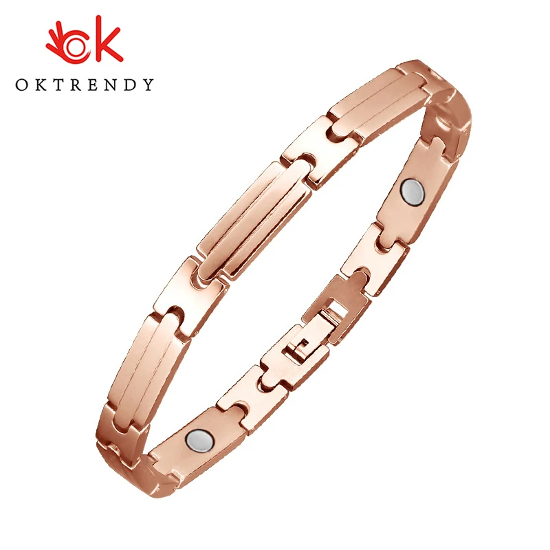 

OKtrendy Bracelets For Women Gold Color Titanium Magnetic Bracelet Link Chains Female Bangle Fashion Jewelry Gifts