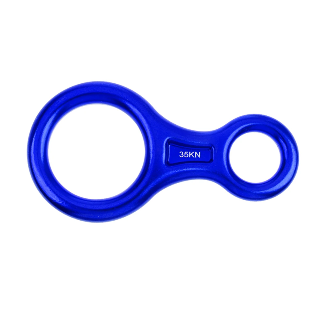 Climbing 35KN Figure 8 Descender + 2pcs 25KN D-ring Screw Locking Carabiners
