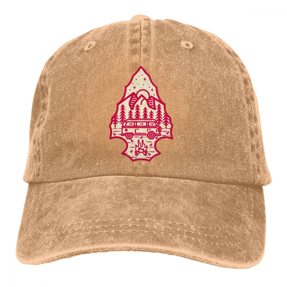 Arrowhead Bus Camp Casquette черные унисекс Мужские Женские джинсовые бейсболка с ремешком кепки Регулируемая Гольф папа шляпа - Цвет: Хаки