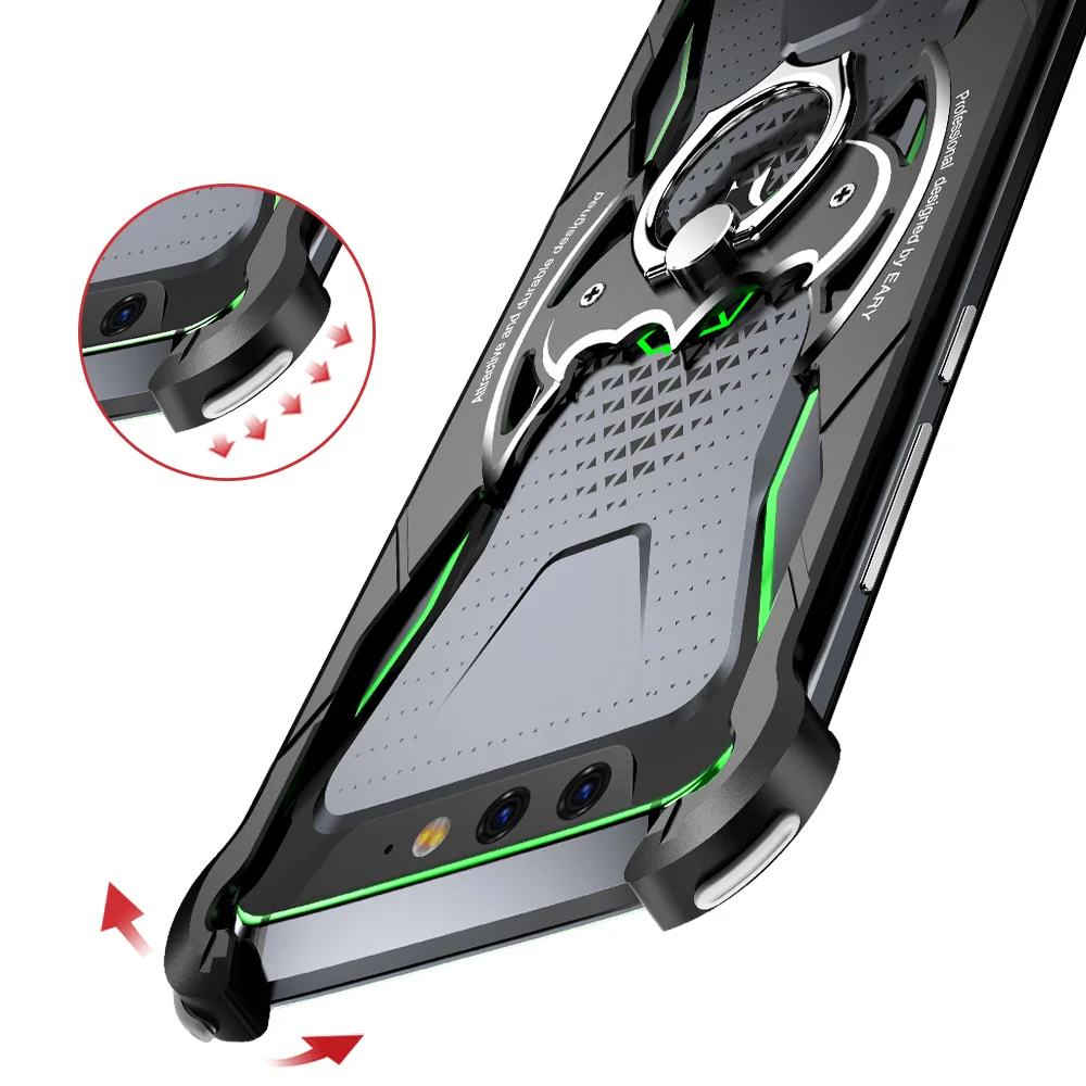 Luxury Xiaomi Cool case Bat Design Batman Back Cover with ring holder metal ring Airbags EVA for Black Shark 3 3pro Metal Case Luxury Xiaomi Cool case Bat Design Batman Back Cover with ring holder metal ring Airbags EVA for Black Shark 3 3pro Metal Case
