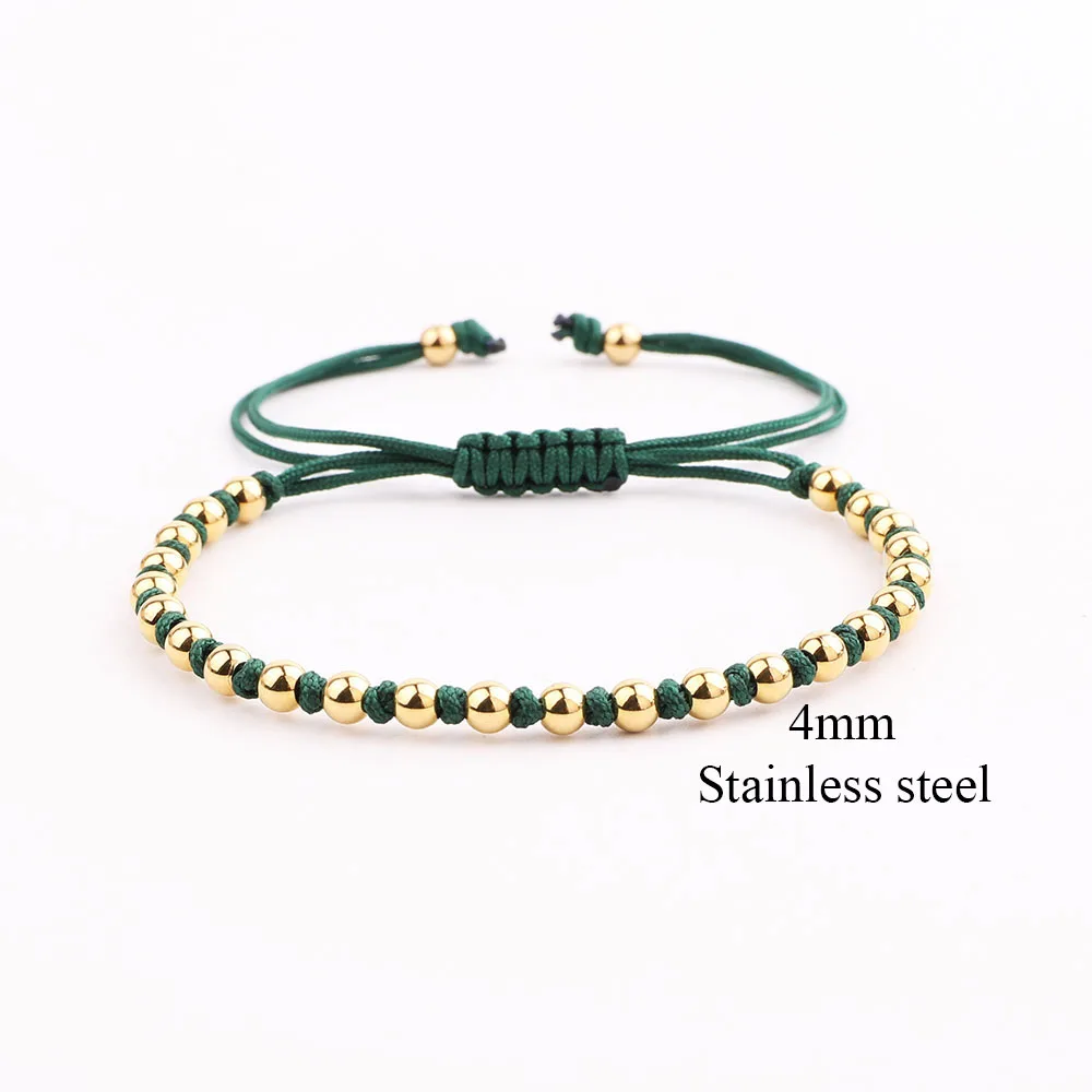 JARAVVI New Design High Quality Stainless Steel Beads Lion Charm Cord Braided Macrame Adjustable Bracelet Set Men Women Gift - Image 4