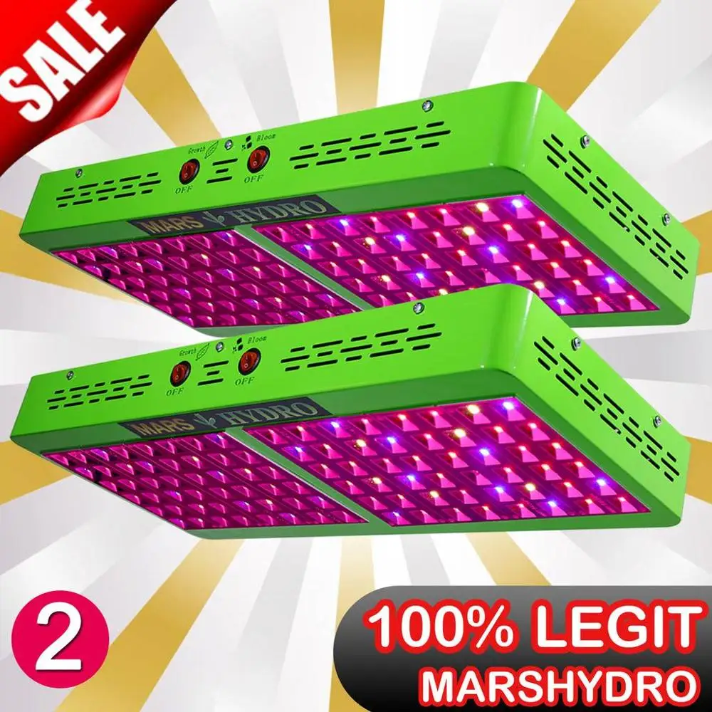 2 шт. Mars Hydro Reflector 600 Вт Светодиодный светильник для выращивания комнатных растений