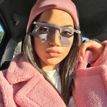 

Purple Rimless Square Sunglasses Men Women Luxury Brand Vintage Half Frame Gradient Sun Glasses Cool Shades Eyewear Female UV400