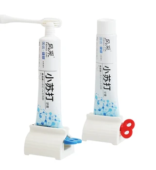 

1pc Plastic Toothpaste Squeezer Household Toothpaste Dispenser Facial Cleanser Clips Floor Type Bathroom Accessories Organizer