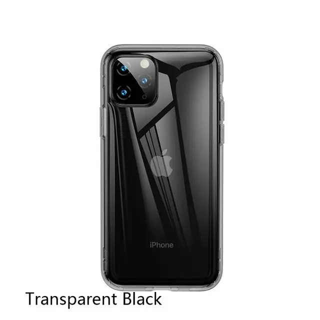 Прозрачный мягкий силиконовый чехол Baseus из ТПУ для телефона iPhone 11, ультратонкий прозрачный противоударный чехол для iPhone 11 Pro Xs Max Xr - Цвет: Transparent Black