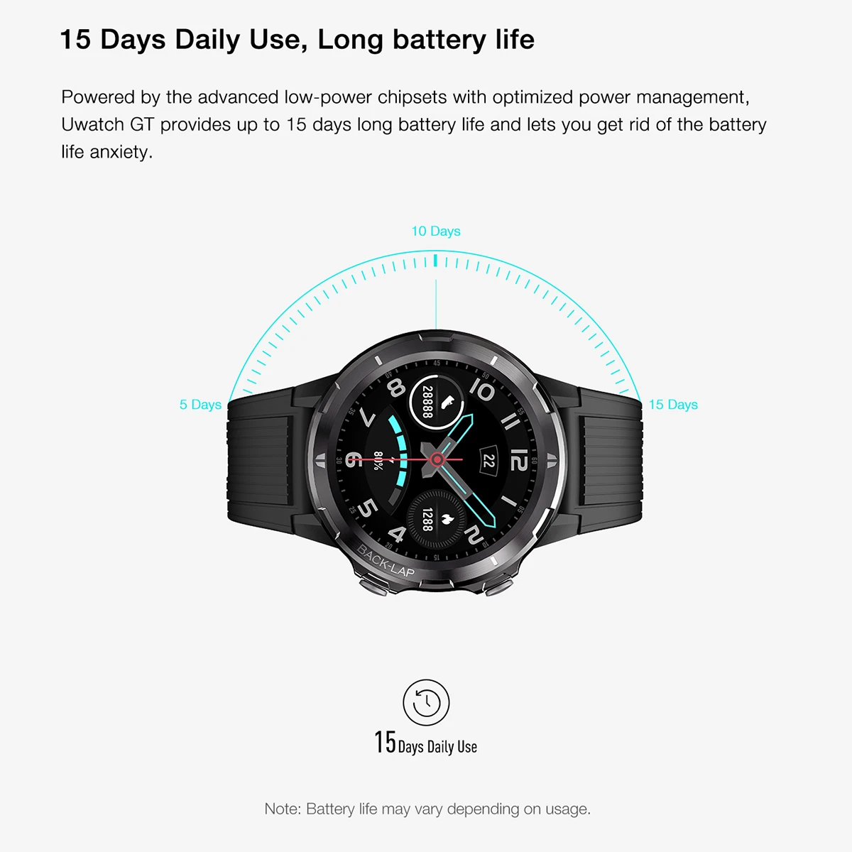 UMIDIGI Uwatch GT Смарт-часы 1,3 дюймов TFT-LCD Экран 5ATM Водонепроницаемый BT5.0 12-спортивный режим монитор сердечного ритма во время сна Смарт-часы