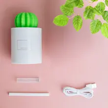 USB кактус шар увлажнитель воздуха со светодиодный светильник бытовой распылитель диффузор Арома диффузор анион тумана Fogger