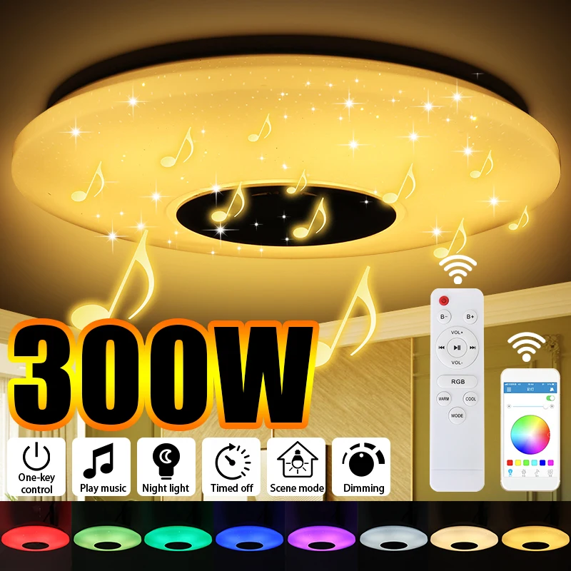 Bloomwin 5pcs LED empotrable de techo Iluminación RGB multicolores con control remoto 220V 16 Color lámpara de techo redondo parasalón Casa Habitación Baño 