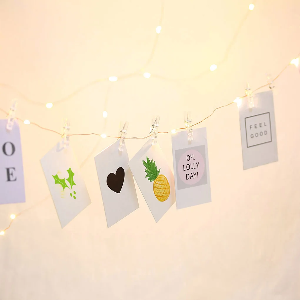 2M/5M/10M Photo Clip USB LED String Lights Fairy Lights Battery Operated Home Christmas Decoration Wedding Party Accessories