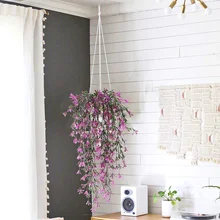 

2Pcs Artificial Ivy Outdoor Fake Hanging Plants Wall Hang Garland Balcony Basket Garden Party Home Office Decoration