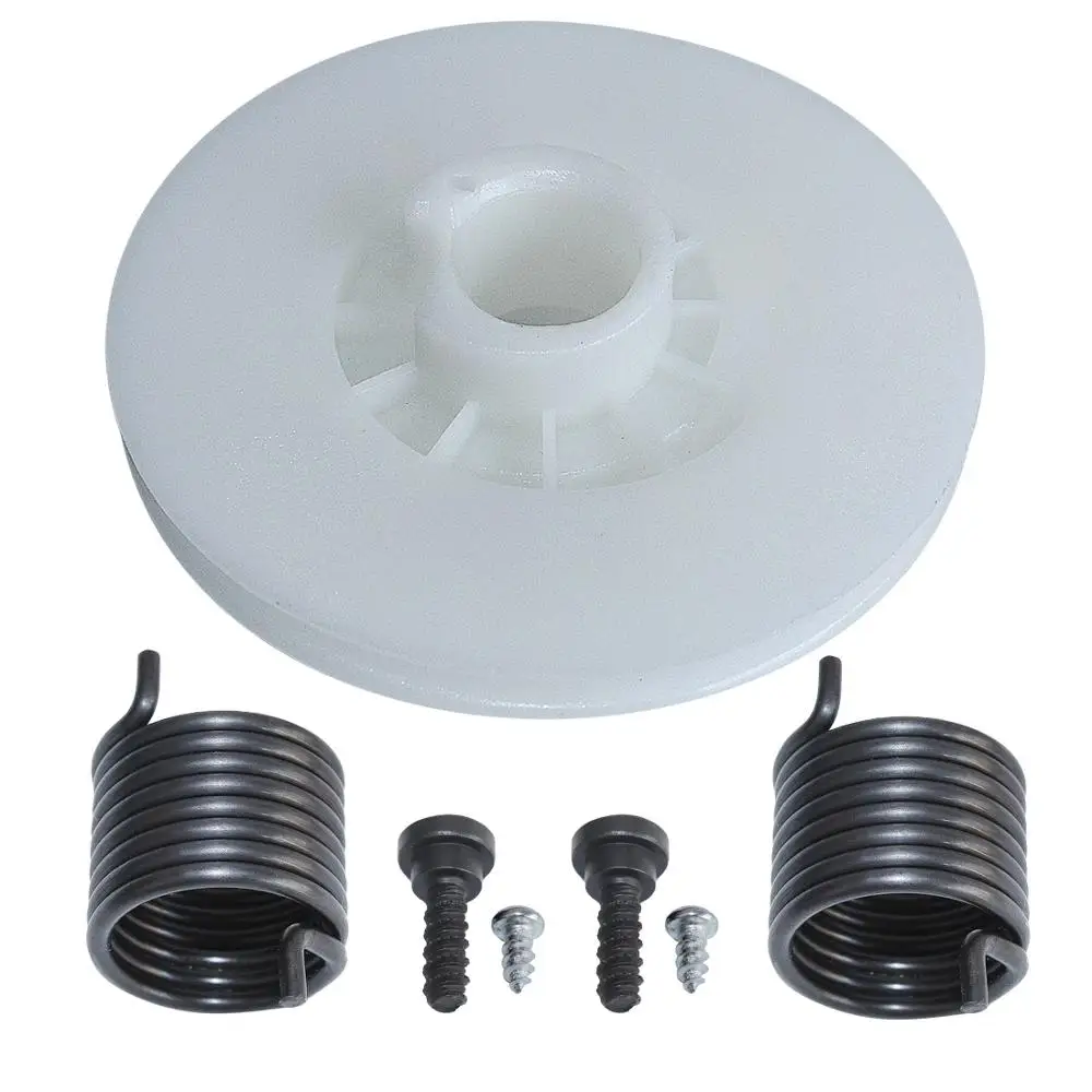 Puleggia Di Avviamento E Kit Molla Driver Per Husqvarna 340 345 350 435 440 445 450 Motosega Con Viti Sostituisce 537423201