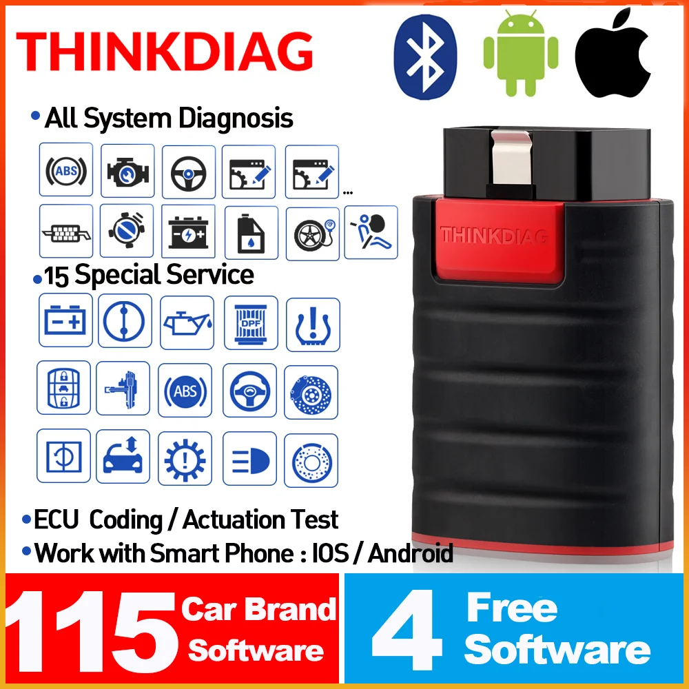 OBD2 Code Reader for Think Diagnostic Scanner Engine Light Clear
