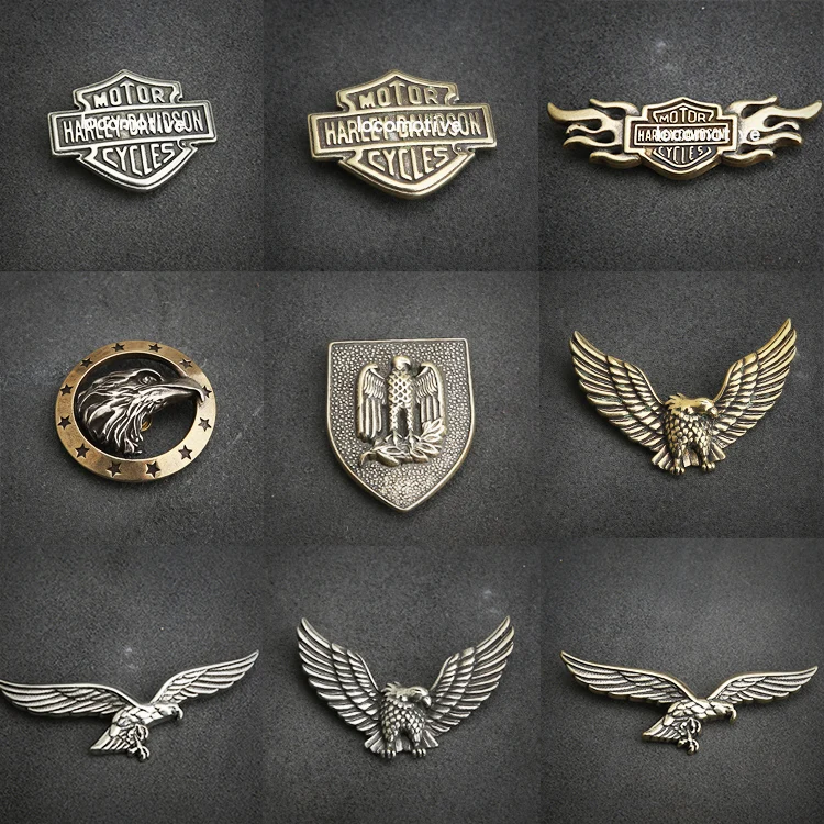Decorative-Buckle Badge Eagle Qianyi Air-Force White Brass Goods Locomotive Copper-Cloth