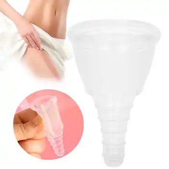 

Silicone Folding Menstrual Cup Reusable Feminine Folding Hygiene Cup Women Collector Body Care Tool