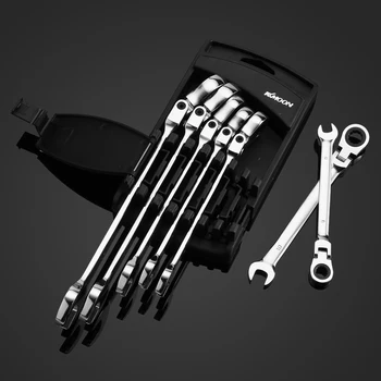 

7pcs universal wrench set multi tool Universal Key Double-ended torque wrench Ratchet Spanner Open-ended Auto Car Repair Tools
