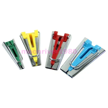 

Set of 4 Size Fabric Bias Tape Maker Tool 6mm 12mm 18mm 25mm Sewing Quilting