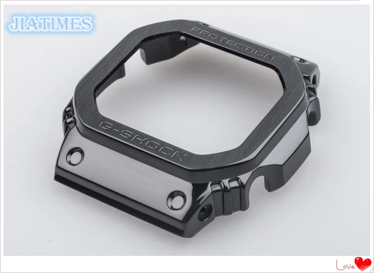 Нержавеющая сталь БЕЗЕЛЬ для наручных часов для GW-M5610 G-5600 GLX-5600 GW-S5600 - Цвет: black color