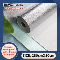2.8m*0.5m 3D Self-Adhesive Wall Sticker Waterproof 3D Wallpaper Bedroom Self-Adhesive Panel DIY Wall Sticker Home Decoration