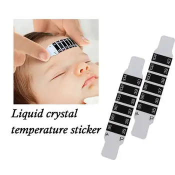 

Body Thermometer Tape Liquid Crystal Changed Color Forehead Thermometer for Kids Adult Reusable Dual Scale Thermometer Monitor -