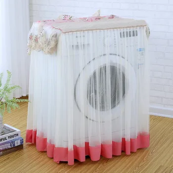 

60*60*85cm Embroidery Floral Home Decor Protector Washing Machine Covers Romantic Lace Washing Machine Cover Dustproof