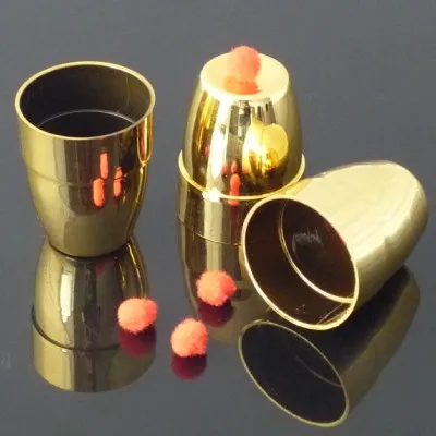 

Plastic Three Cups Balls (Gold/Silver Color available Dia 4.9*H6cm) Magic Tricks Comedy Close Up Magia Illusion Gimmick Props