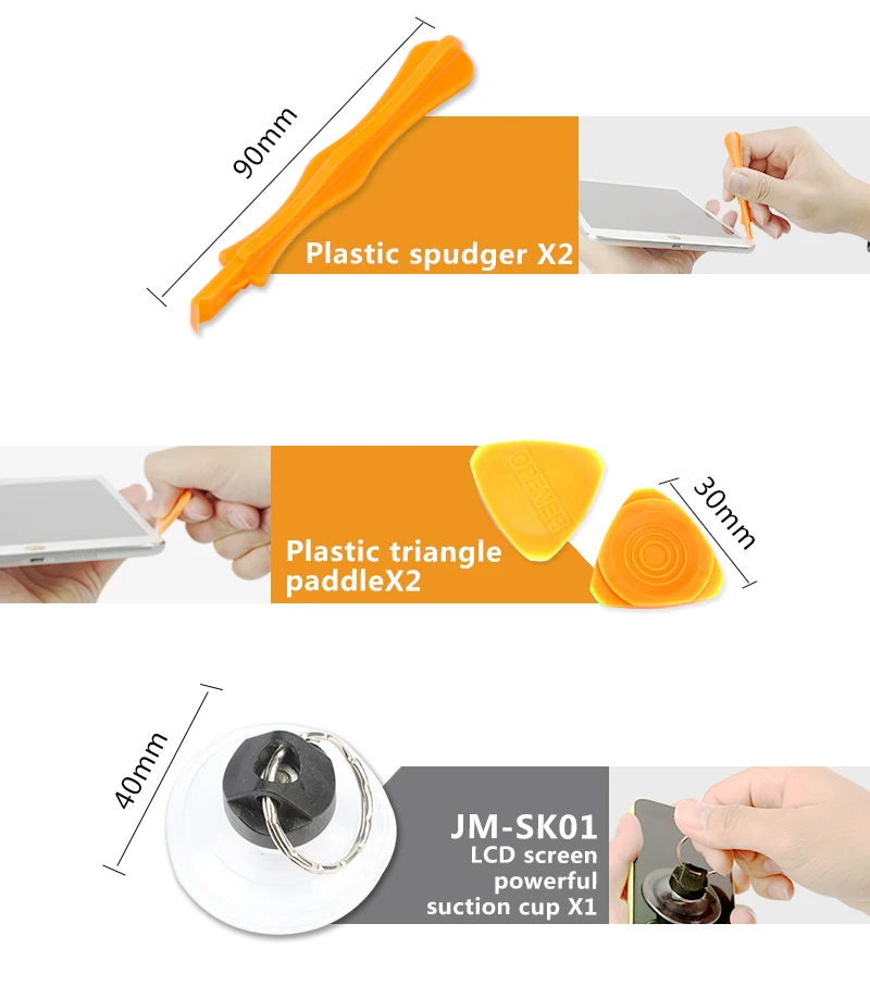 JAKEMY 7 IN 1 Professional Mini Screwdriver with Pry Tool Suction Cup DIY Repair Opening Tool for Mobile Phone Computer Gamepad