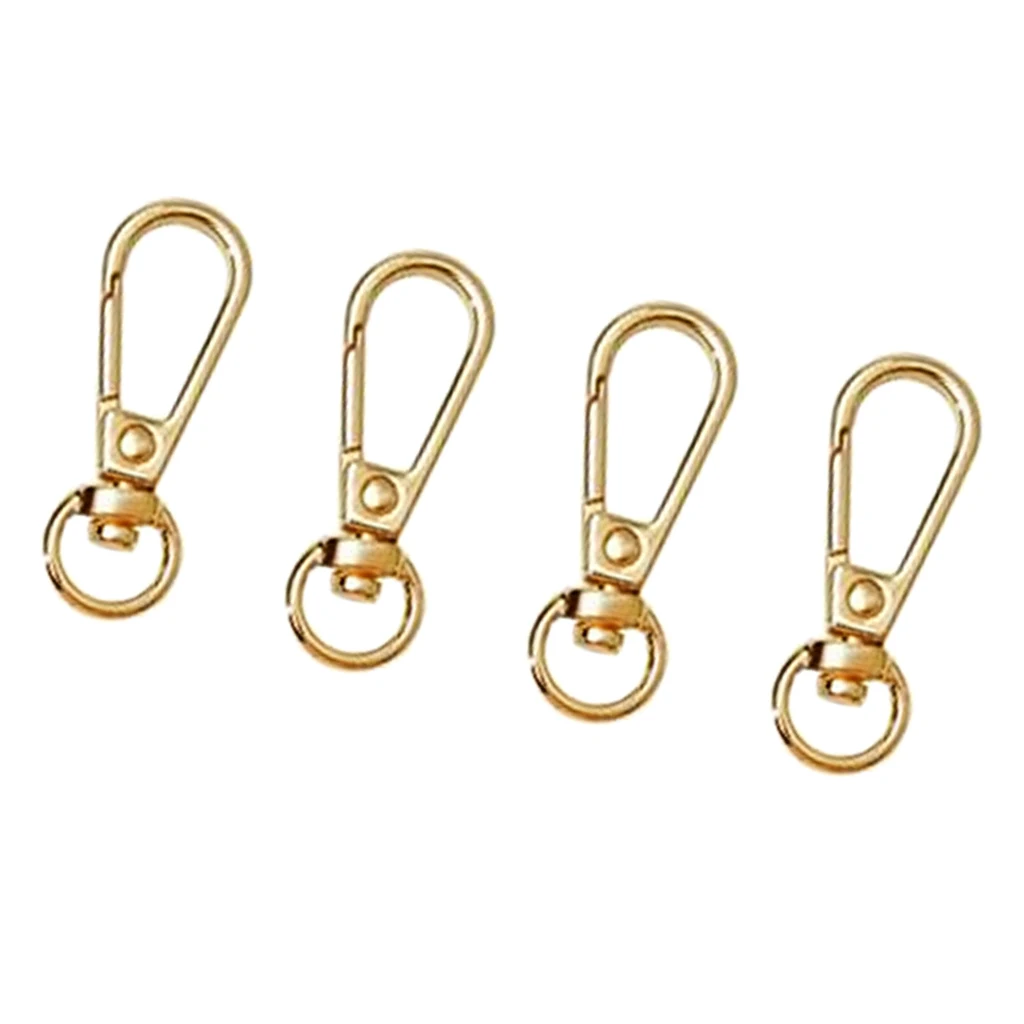 4pcs Metal Swivel Snaps Hooks Lobster Clasps Keychain Handbag Straps Trigger
