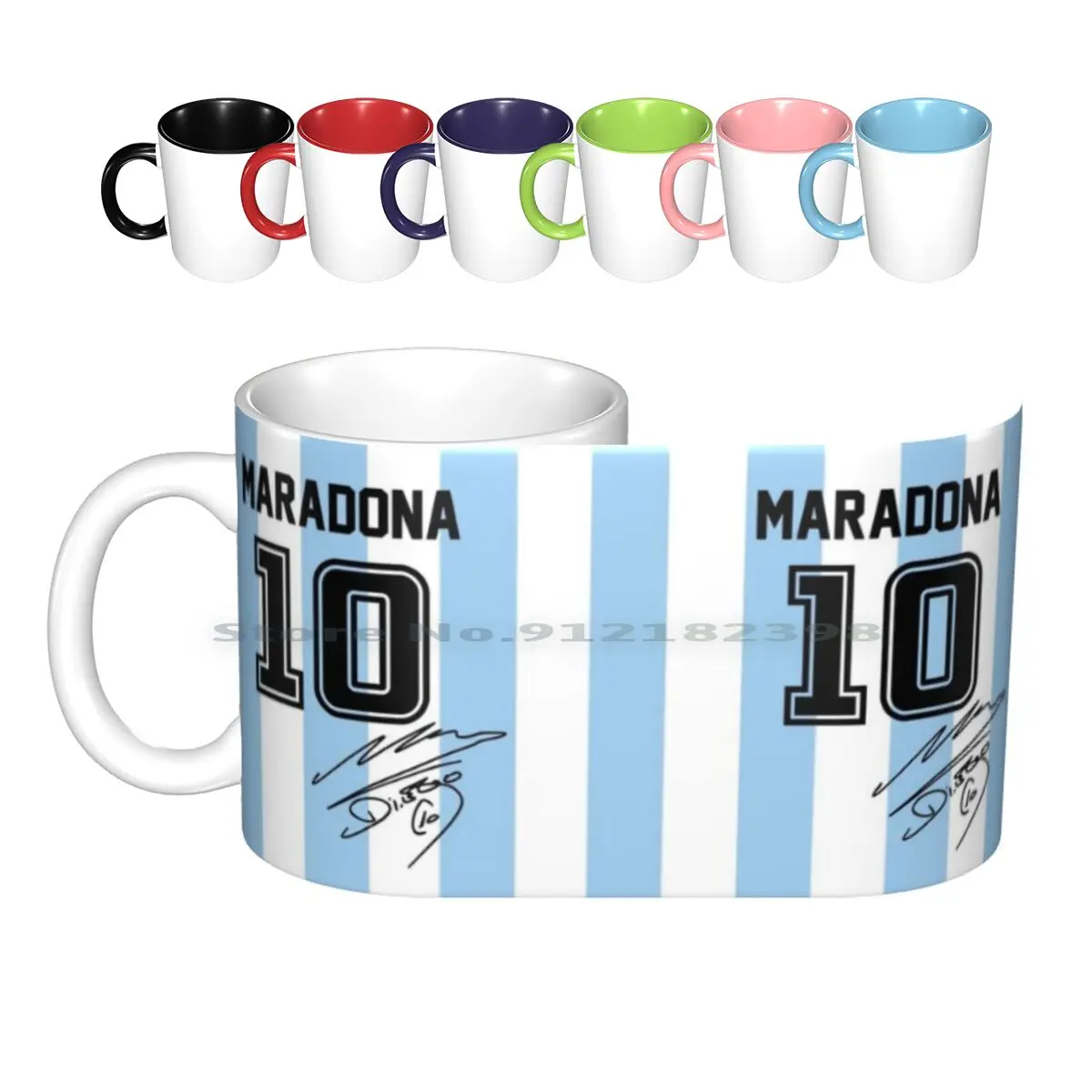 Maradona Jersey Ceramic Mugs Coffee Cups Milk Tea Mug Maradona Diego Diego Maradona Diego Maradona Ten Ten Argentina N10