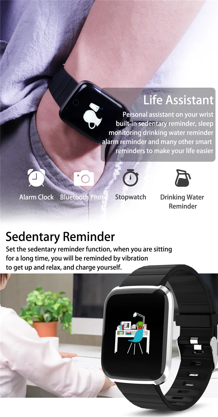 Смарт-часы Hembeer, умные часы, Relogio Inteligente, с частотой сердечных сокращений/артериальным давлением, для телефона xiaomi ios android