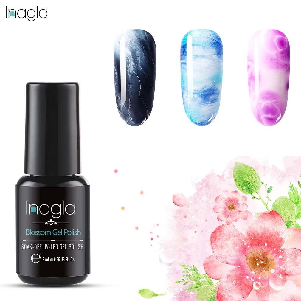 Гель-лак Inagla для ногтей с эффектом цветения 8 мл | Красота и здоровье