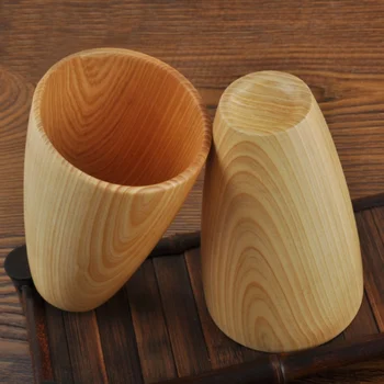 

Natural Wooden Cup Retro Handmade Coffee Mug Tea Beer Wine Juice Milk Water Cups Drinkware