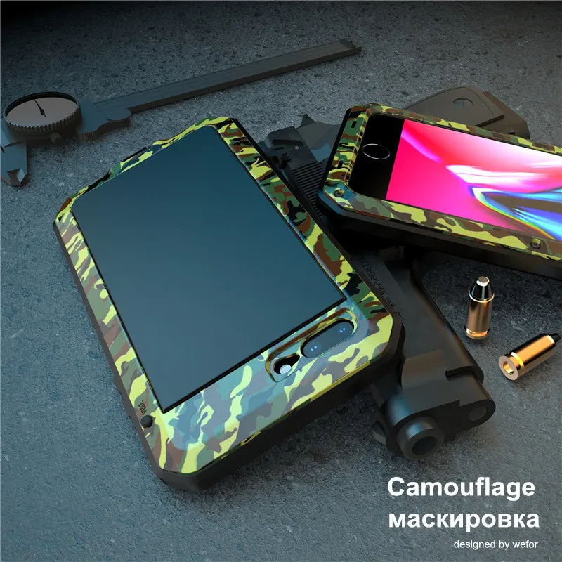 ArmyGreen Роскошный защитный металлический алюминиевый чехол для телефона Doom для iPhone 11, чехол XS MAX XR X 6 6S 7 8 Plus 5S SE 5 5C, противоударный чехол - Цвет: ArmyGreen
