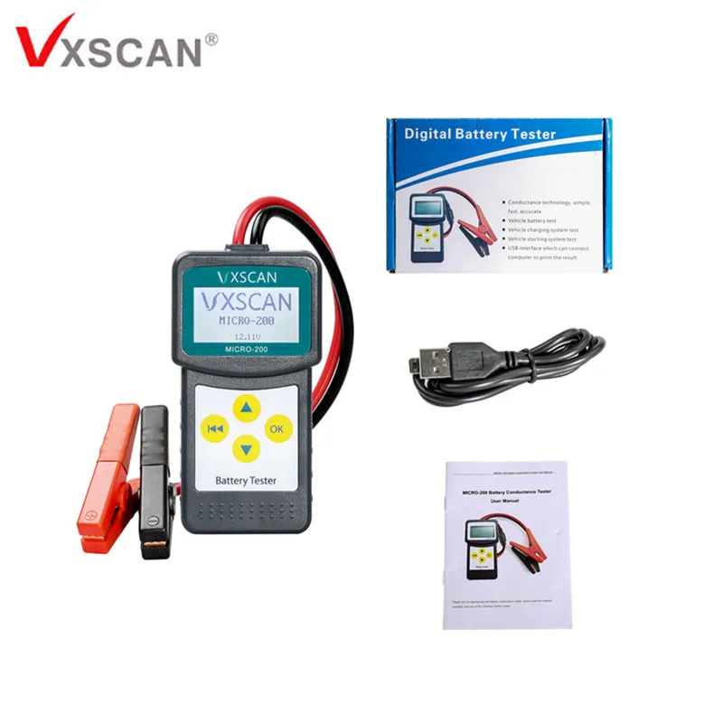 VXSCAN автомобиля Батарея тестер/анализатор MICRO-200 для детей возрастом от 12 вольт