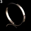 Women Men Simple Titanium Steel Plain Cuff Bangle Bracelet Xmas Gift Jewelry 3