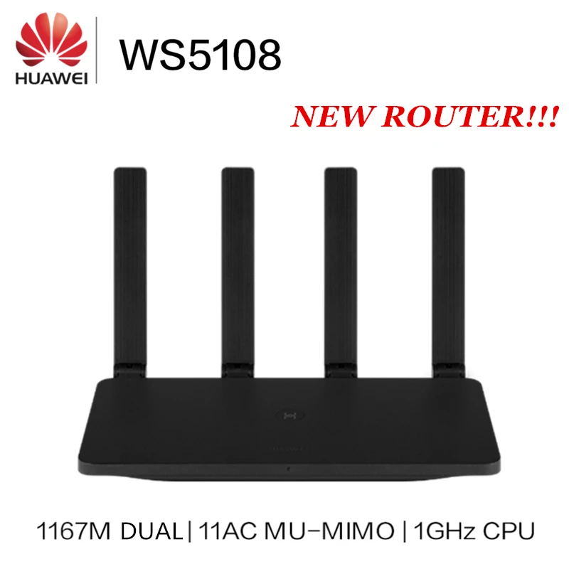 

Presale Huawei Router WS5108 11AC MU-MIMO Wifi Repeater 100 Megabit 2.4G / 5G Dual Band 5dBi High Gain Antennas 1167Mbps 1GHz