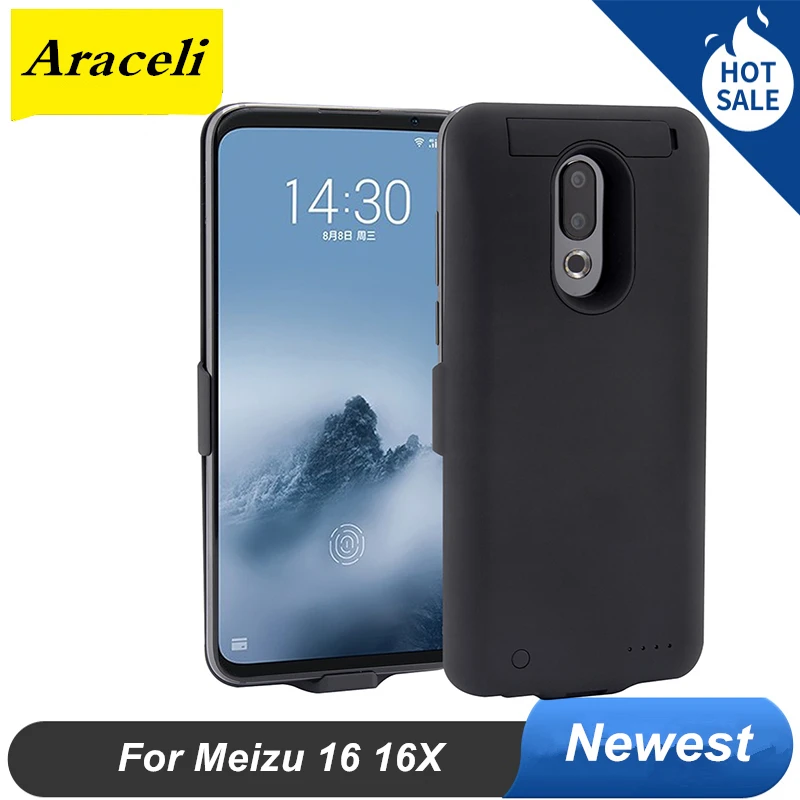 6500 мАч для Meizu 16 16X Батарея чехол ультра тонкий мягкий силиконовый зарядки банка
